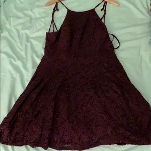 Burgundy dress